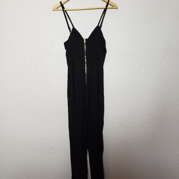 Gianni Bini Jumpsuit Keyhole Cutout Sleeveless Casual Black Pant - 4 - Picture 7 of 9